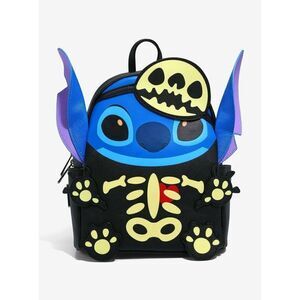 Her Universe Disney Lilo & Stitch Skeleton Stitch Glow-in-the-Dark Mini Back NWT